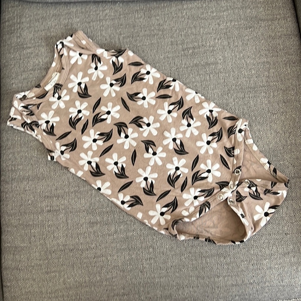 SpearmintLOVE Tan Flower Body Suite